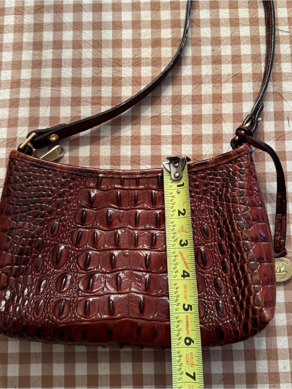Brahmin Pecan Anytime Mini Melbourne Leather Handbag w/ matching Jane Wallet - Picture 9 of 14